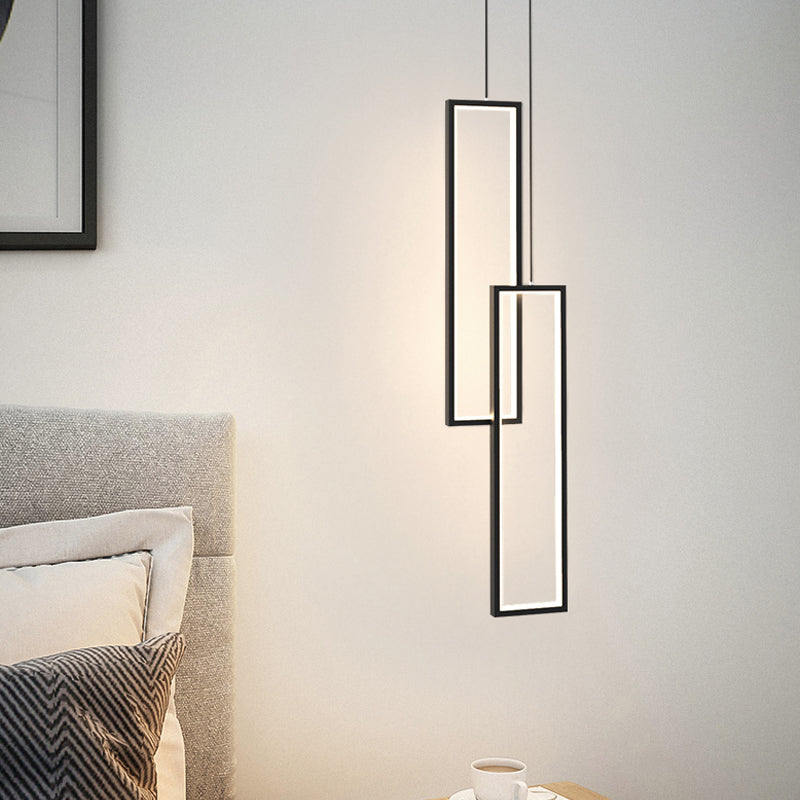 Rechthoek hanglampje acryl schaduw moderne hanglampen voor woonkamer