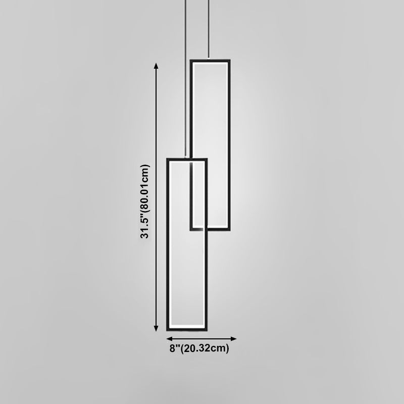 Rechthoek hanglampje acryl schaduw moderne hanglampen voor woonkamer