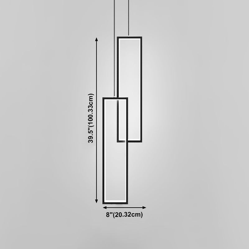 Rechthoek hanglampje acryl schaduw moderne hanglampen voor woonkamer