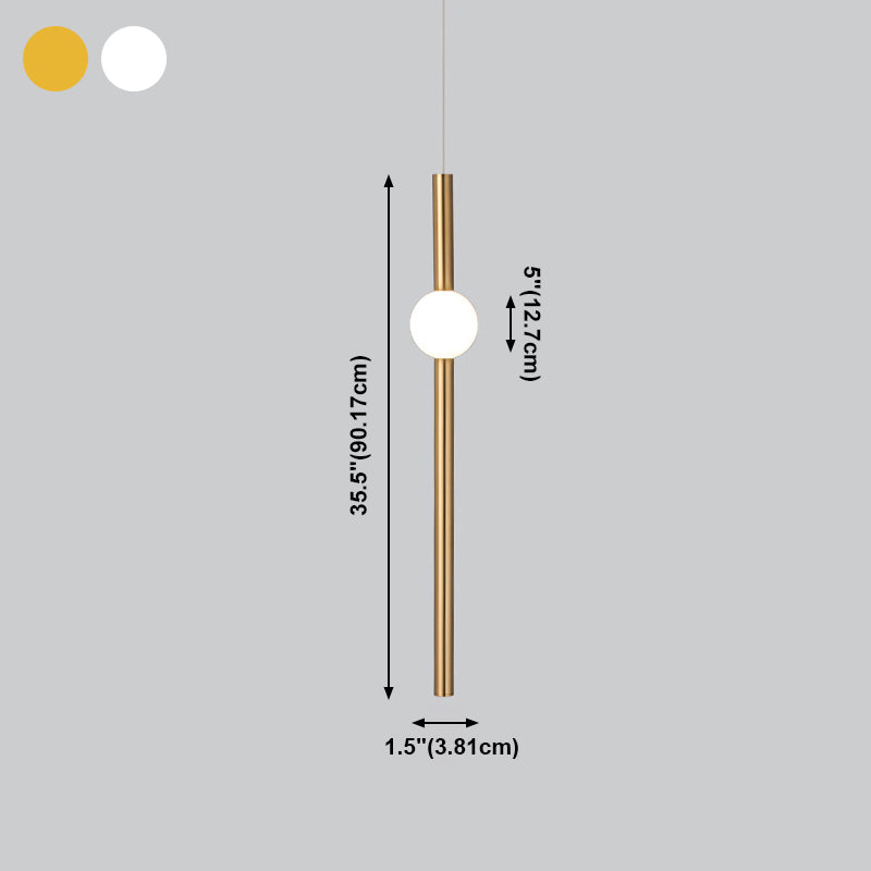 1 Licht hängende helle moderne Stil linearer Formglasanhängerlampe in Weiß