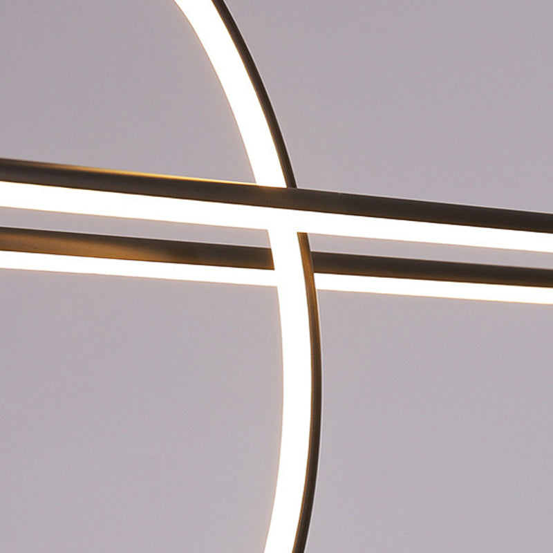 3-Light Island Light Modern Style Ring Shape Metal Pendant Lighting