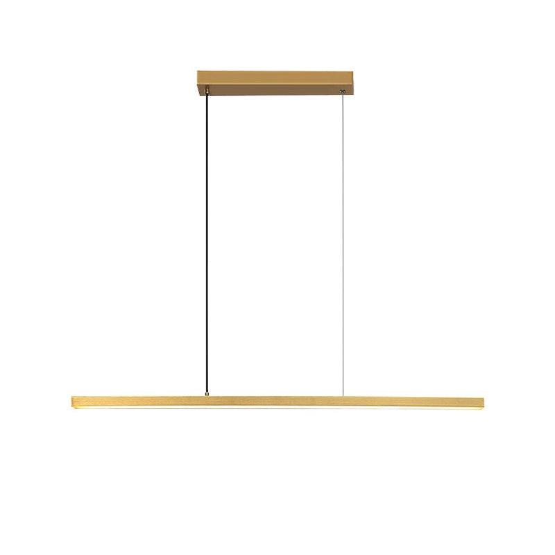 1 Light Modern Style LED Island Light Minimalism Linear Hanging Lighting Fixture