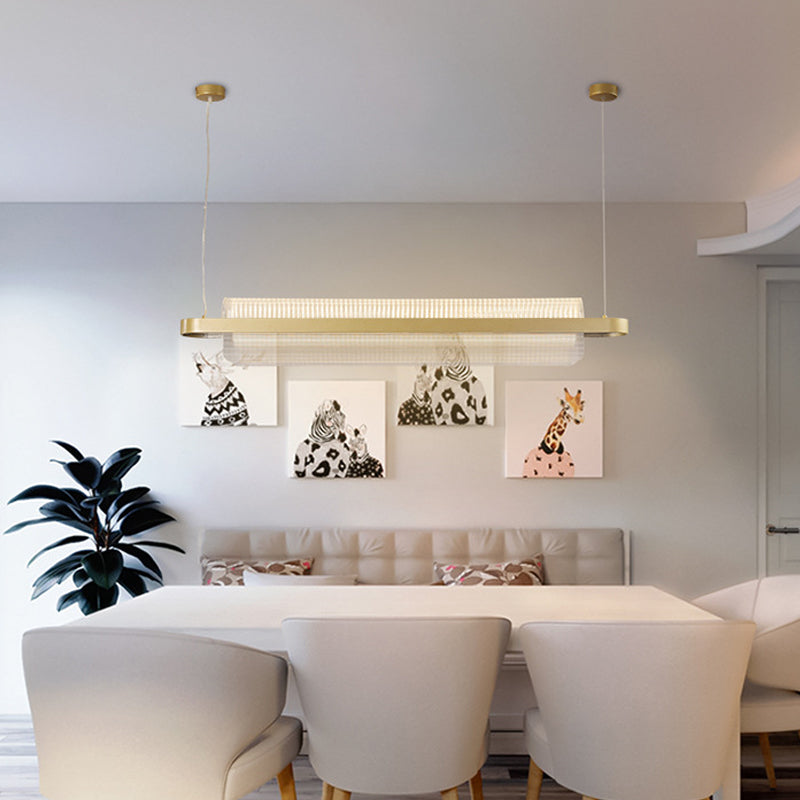 LED LED ACRYLIC LINEA LIGHT GOLD MODERN 1 LUGHT LUCHING Lights para comedor