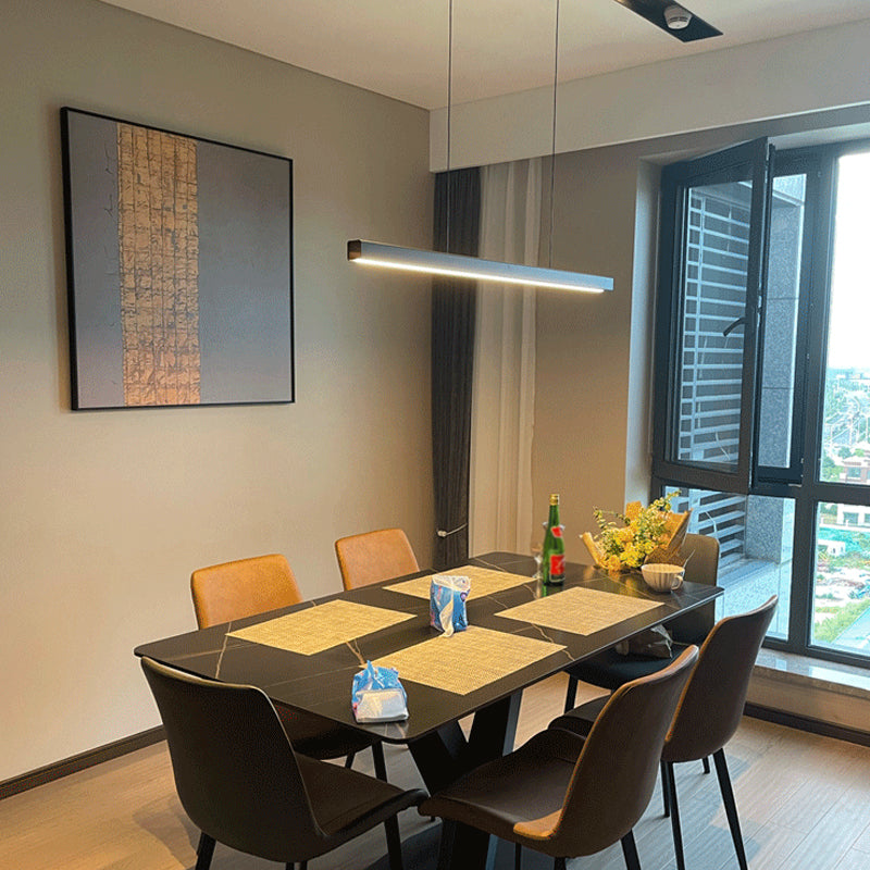 Lámpara de lámpara de techo nórdica LED moderno Luz lineal largo para comedor para comedor