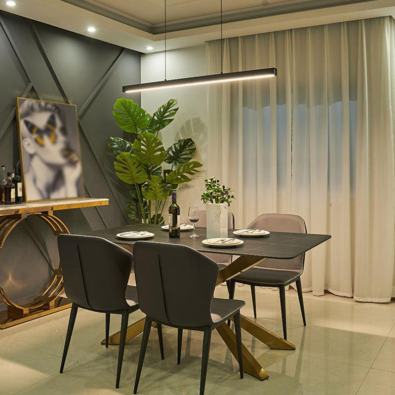 Lámpara de lámpara de techo nórdica LED moderno Luz lineal largo para comedor para comedor
