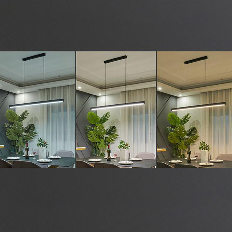 Lámpara de lámpara de techo nórdica LED moderno Luz lineal largo para comedor para comedor