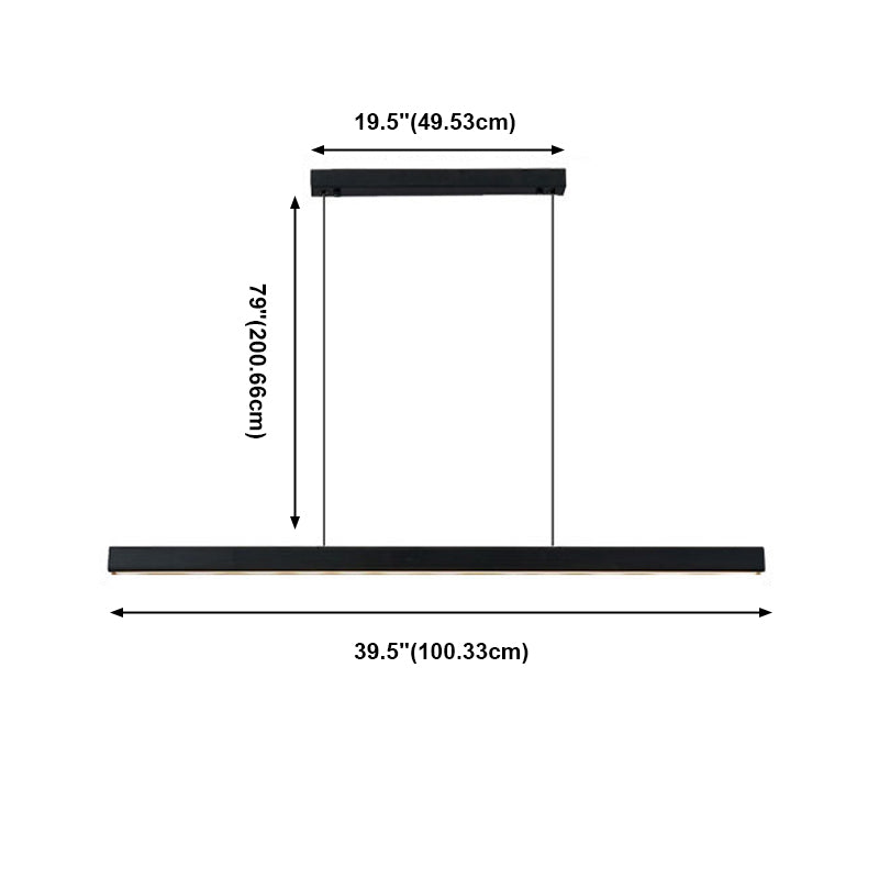 Lámpara de lámpara de techo nórdica LED moderno Luz lineal largo para comedor para comedor