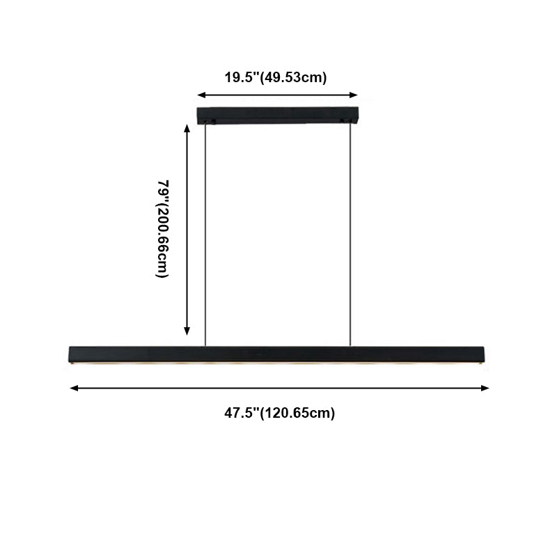 Lámpara de lámpara de techo nórdica LED moderno Luz lineal largo para comedor para comedor