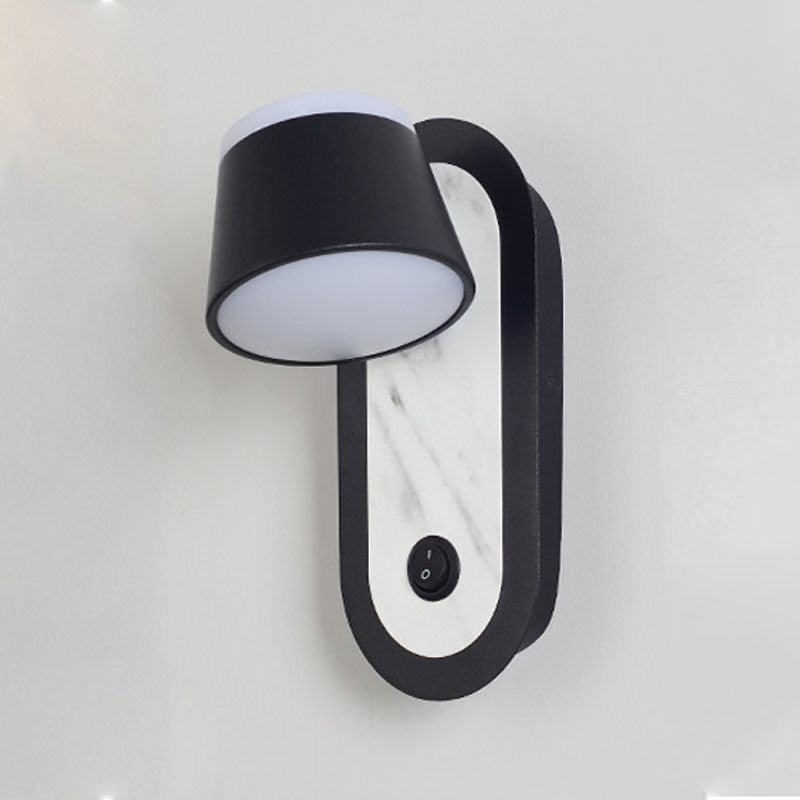 Moderne 1 leichte LED -Wandleuchten Metall Drehwandmontiertes Licht für Bett