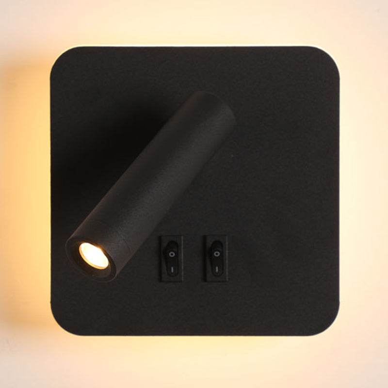 Eisenwandleuchten moderne zwei leichte Wandmontage -Leselampe für Bett