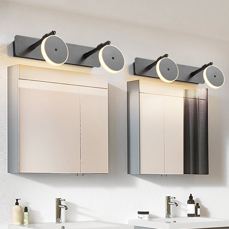Modern Simple Mirror Lamp Fixture LED Round Makeup Mirror Lamp for Bathroom Toilet