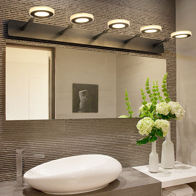 Modern Simple Mirror Lamp Fixture LED Round Makeup Mirror Lamp for Bathroom Toilet