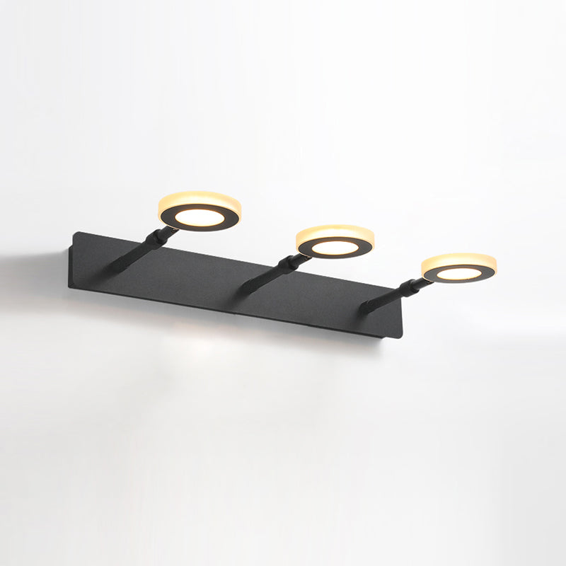 Modern Simple Mirror Lamp Fixture LED Round Makeup Mirror Lamp for Bathroom Toilet