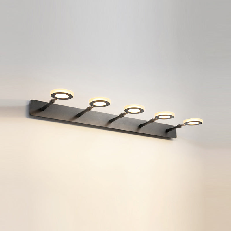 Modern Simple Mirror Lamp Fixture LED Round Makeup Mirror Lamp for Bathroom Toilet