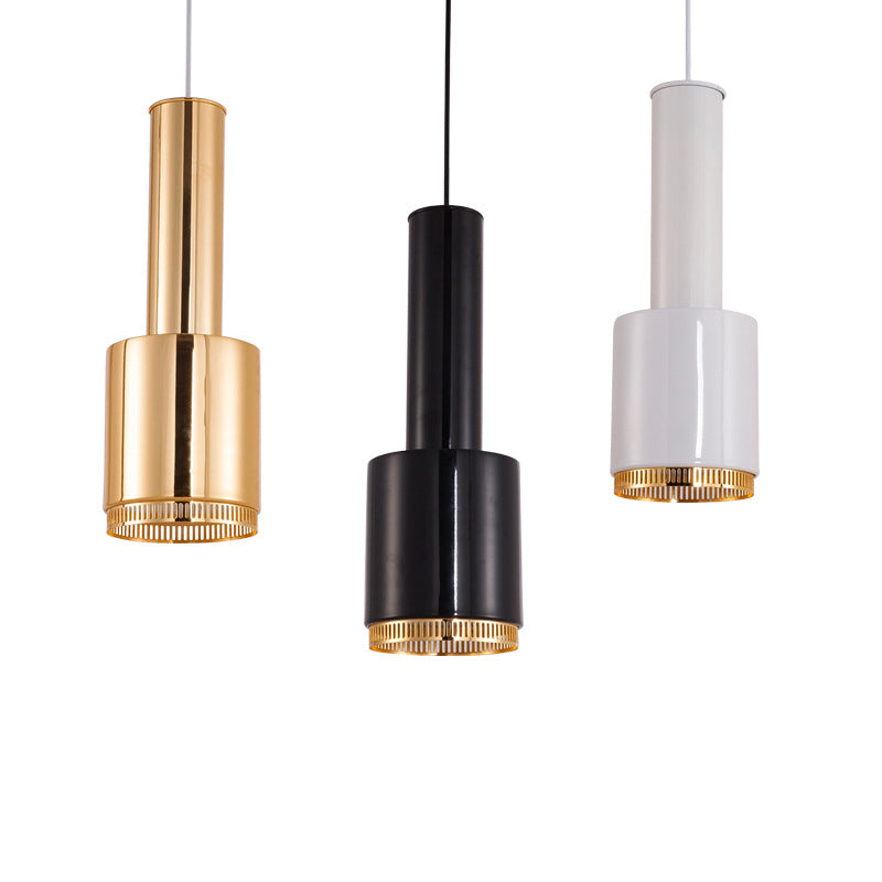 Modern Artistic Single Pendant Light Electroplate Metal Hanging Lamp with Iron Shade