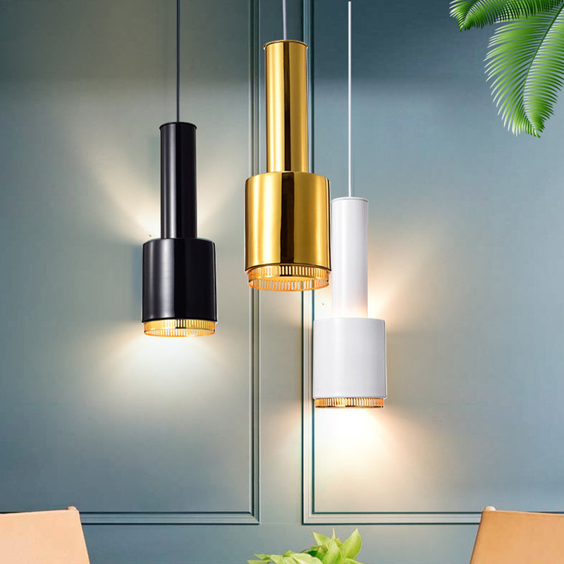 Modern Artistic Single Pendant Light Electroplate Metal Hanging Lamp with Iron Shade