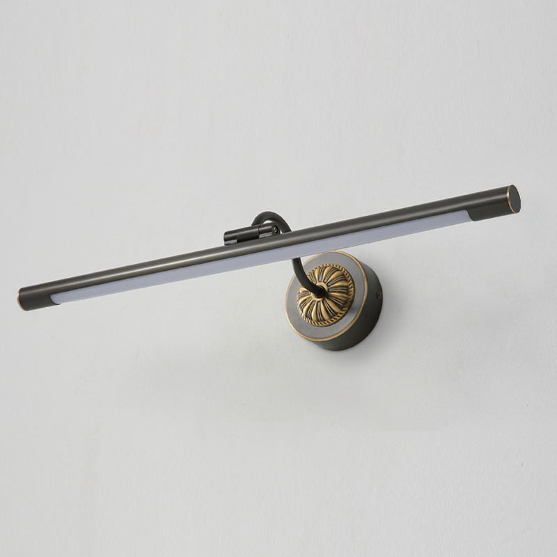 Occiglia lineare a 1 luci luci a parete con fonce post-moderna illuminazione da parete specchio in stile semplice