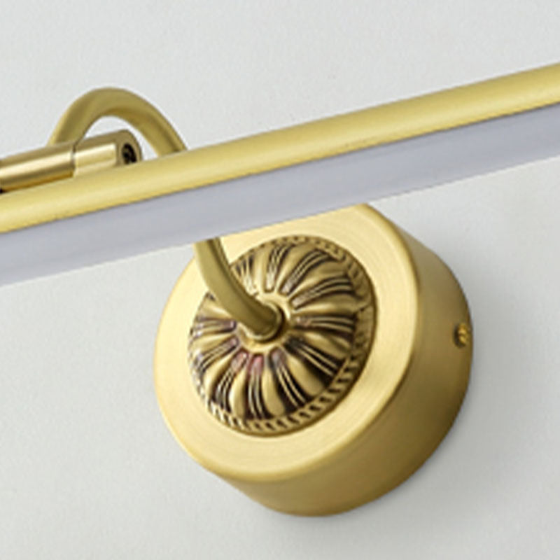 Occiglia lineare a 1 luci luci a parete con fonce post-moderna illuminazione da parete specchio in stile semplice