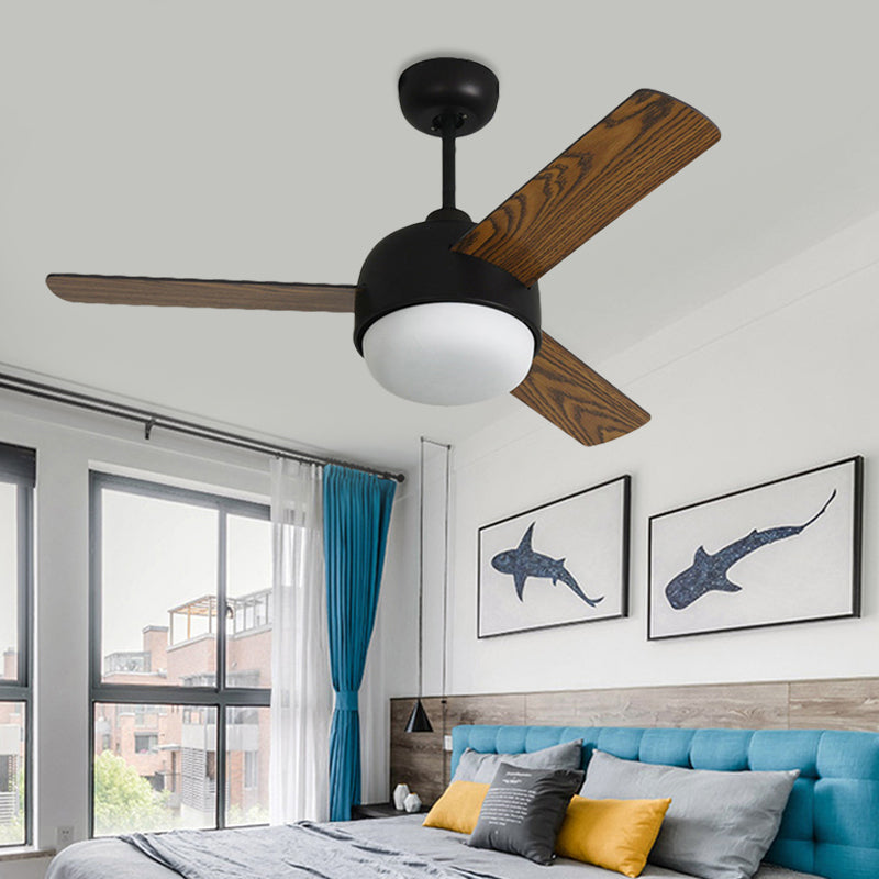 36 "LED LED LED ÉCLAIT SEMI FUSHING MODERNIST MODERNISTRE BLANCE / BLACK FINE METAL PLATION LAVE LAVE avec 3 lames en bois