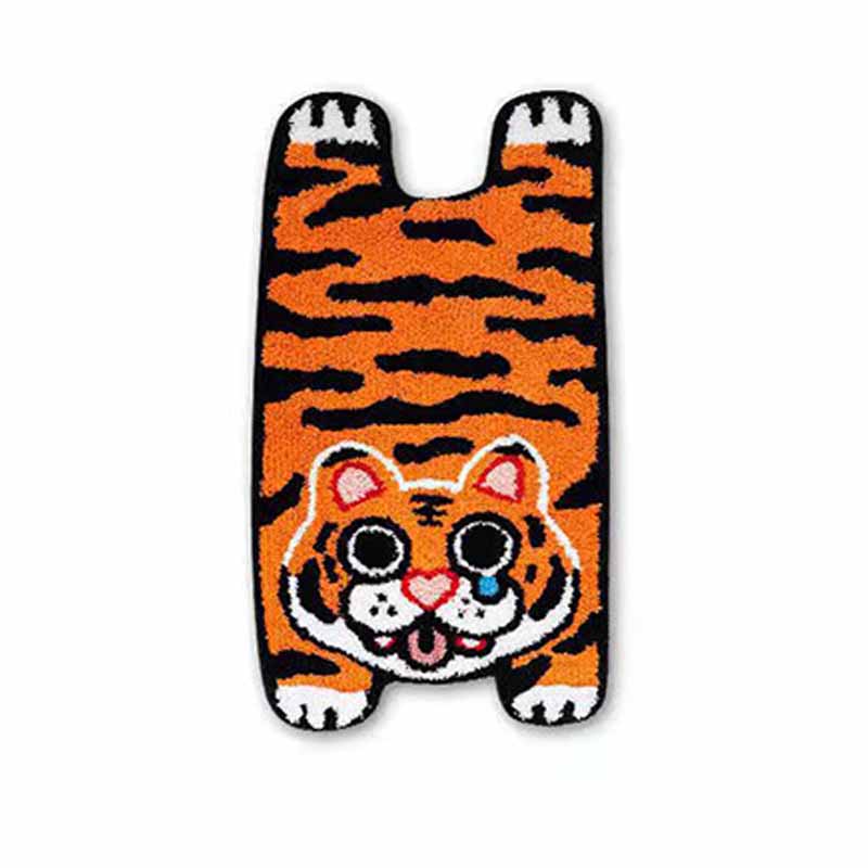 Funky tijgerpatroon Tapijt Polyester Area Rug vlekbestendig binnen tapijt voor woningdecoratie