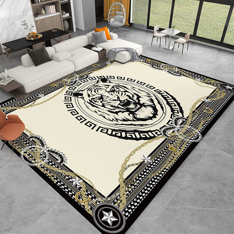 Fancy Modern Carpet Tiger Patroon Polyester Area Tapijten Resistent gebied Teken voor thuisdecoratie