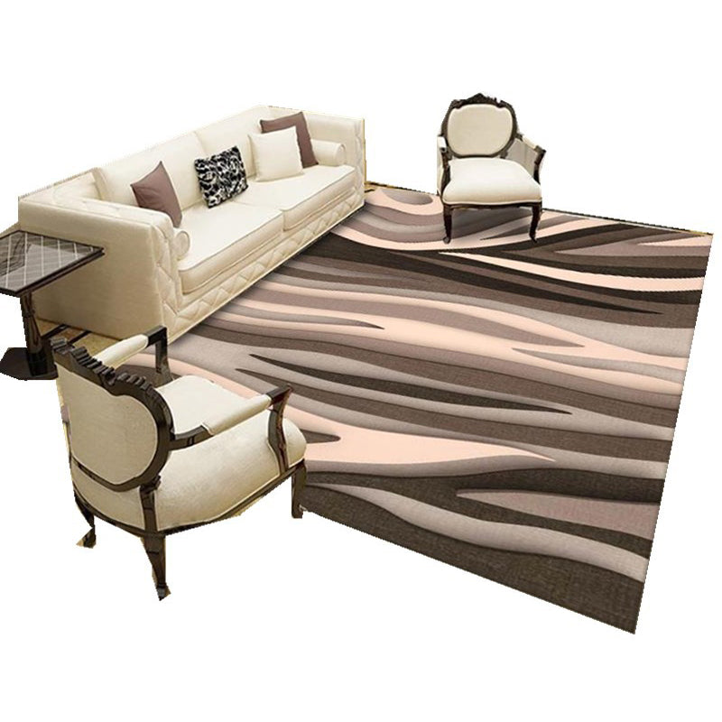 Natuurlijk Zebra gestreepte tapijt polyester Polyester binnen Tapijt Non-slip ruggebied Tapijt voor woonkamer