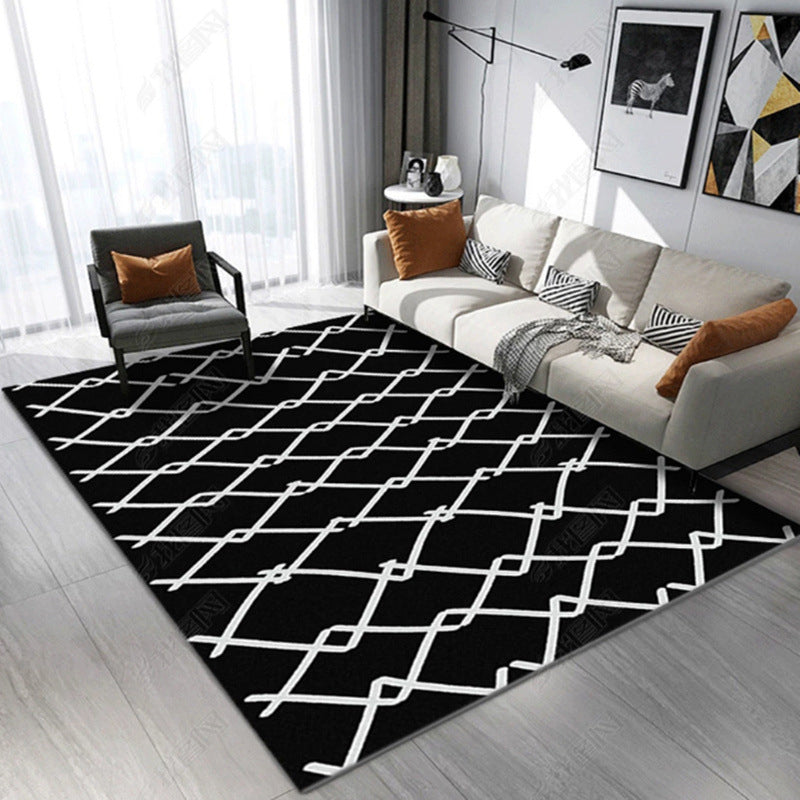 Natuurlijk Zebra gestreepte tapijt polyester Polyester binnen Tapijt Non-slip ruggebied Tapijt voor woonkamer