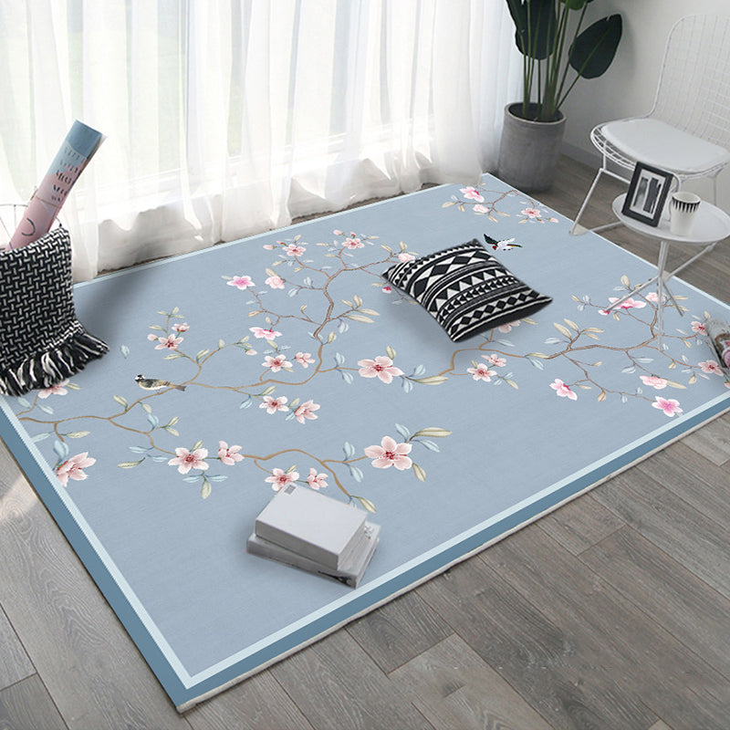Modern bloempatroon Tapijt Polyester Gebied Tapijt niet-slip ruggebied Tapijt voor woonkamer