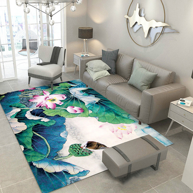 Modern bloempatroon Tapijt Polyester Gebied Tapijt niet-slip ruggebied Tapijt voor woonkamer