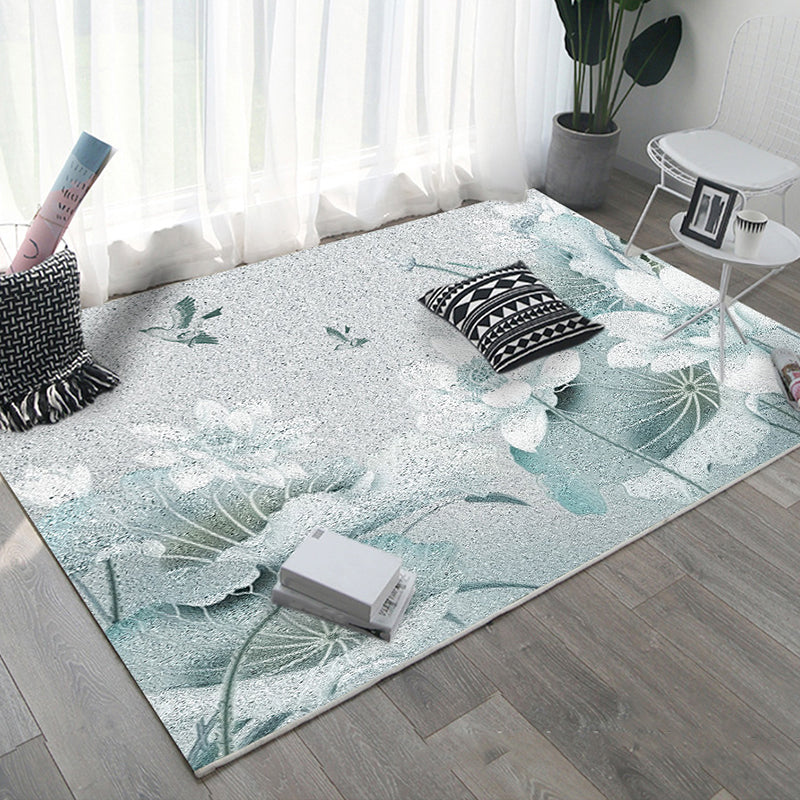 Modern bloempatroon Tapijt Polyester Gebied Tapijt niet-slip ruggebied Tapijt voor woonkamer