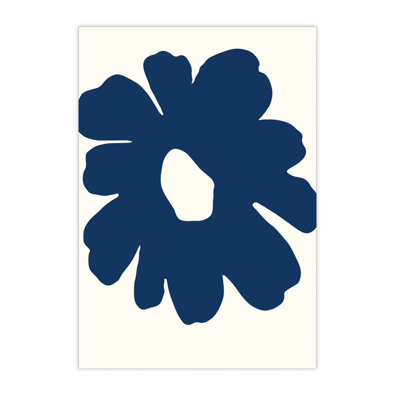 Blauw modern vloerkleed bloem afdrukken polyester gebied tapijt niet-slip achterste tapijt voor woningdecoratie