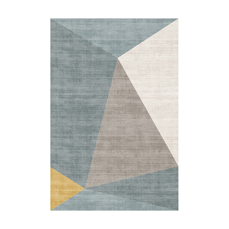 Donkergroene moderne tapijt polyester geometrie tapijt wasbaar tapijt voor woningdecoratie