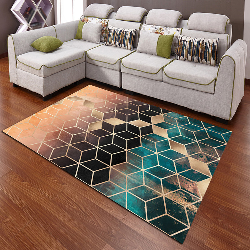 Grijs zwart grafisch tapijten polyester modern tapijt vlekbestendig vloerkleed voor woningdecoratie