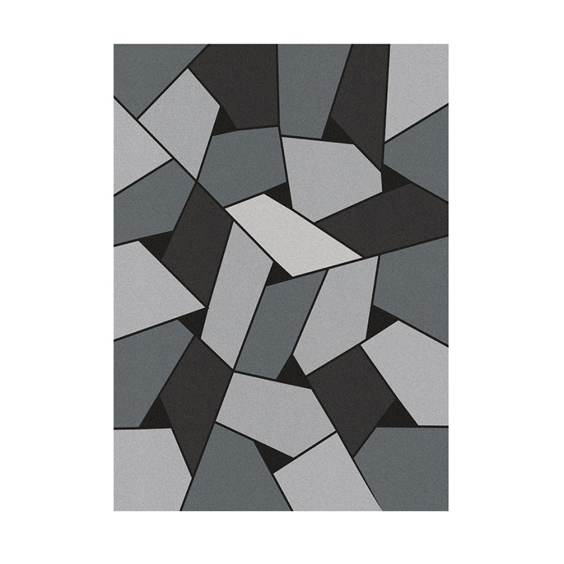 Grijs zwart grafisch tapijten polyester modern tapijt vlekbestendig vloerkleed voor woningdecoratie
