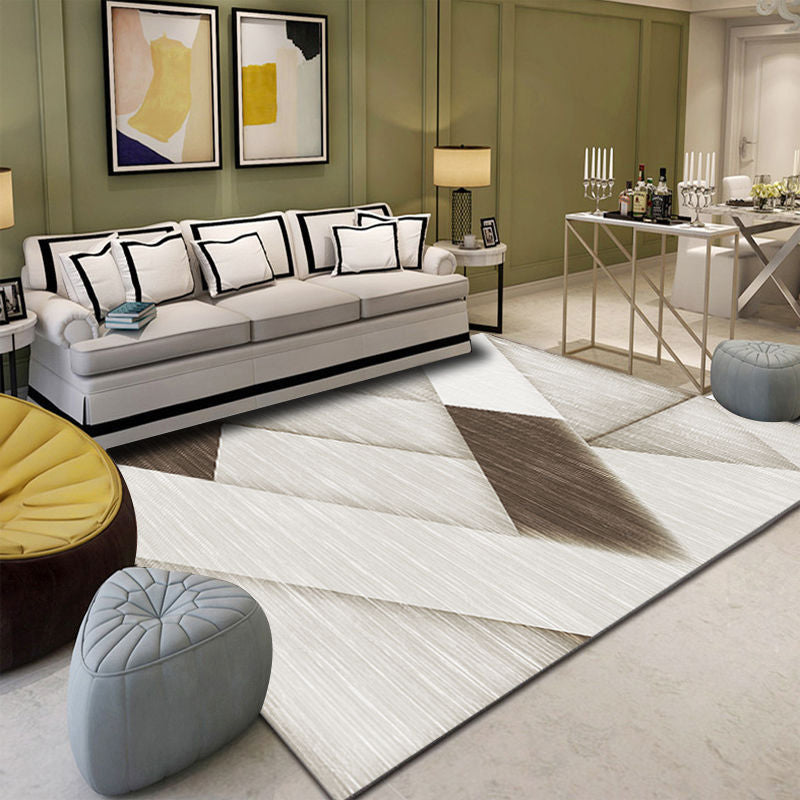 Grijs zwart grafisch tapijten polyester modern tapijt vlekbestendig vloerkleed voor woningdecoratie