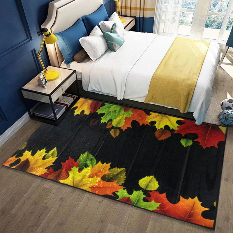 Stijlvol rood gebied Rug bloempatroon polyester gebied tapijt vlekbestendig vloerkleed voor slaapkamer