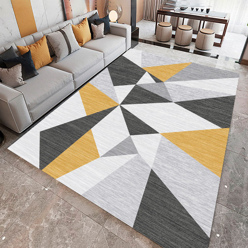 Prachtig tapijt Modern contrastpaneel Tapijtpolyester tapijt met niet-slipachter