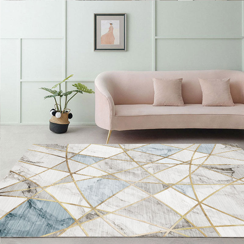 Prachtig tapijt Modern contrastpaneel Tapijtpolyester tapijt met niet-slipachter