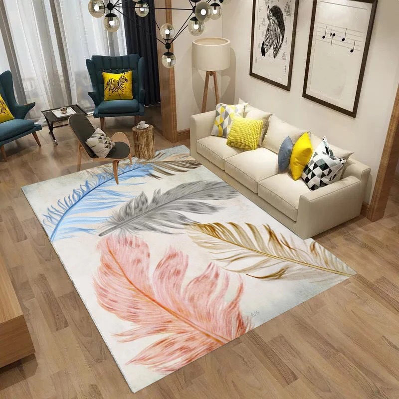 Roze modern tapijt polyester veerveer Tapijt niet-slip achterste tapijt voor woningdecoratie