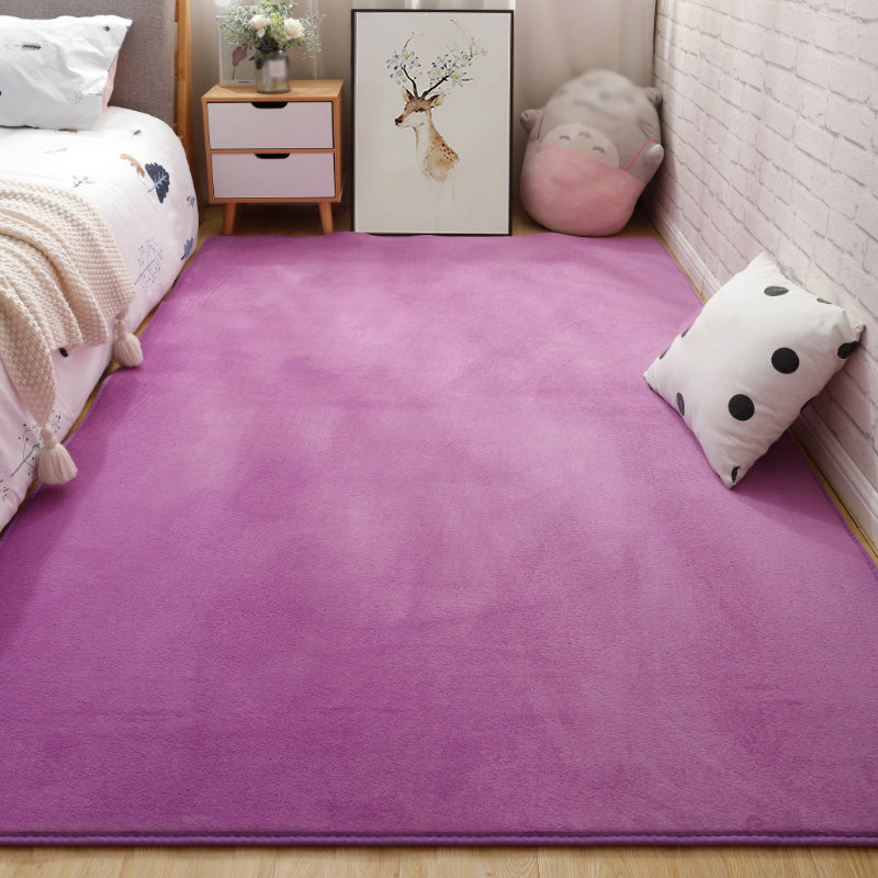 Simplicity Area Rug Modern Plain Area Carpet Polyester Stain Resistant Carpet for Living Room