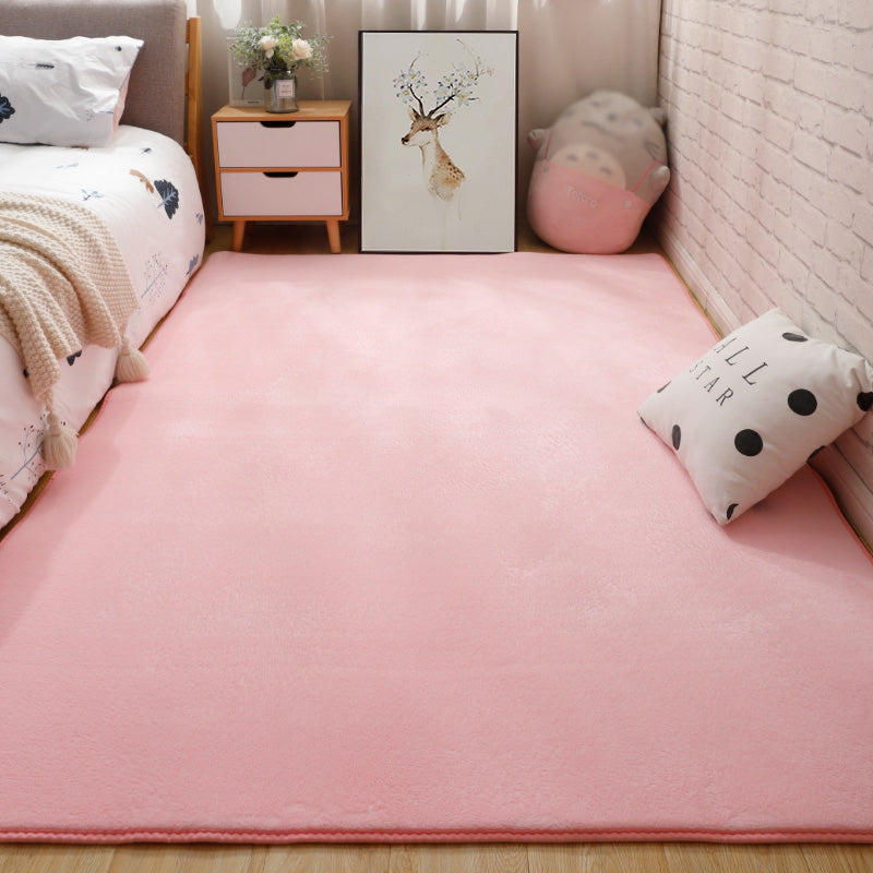 Simplicity Area Rug Modern Plain Area Carpet Polyester Stain Resistant Carpet for Living Room