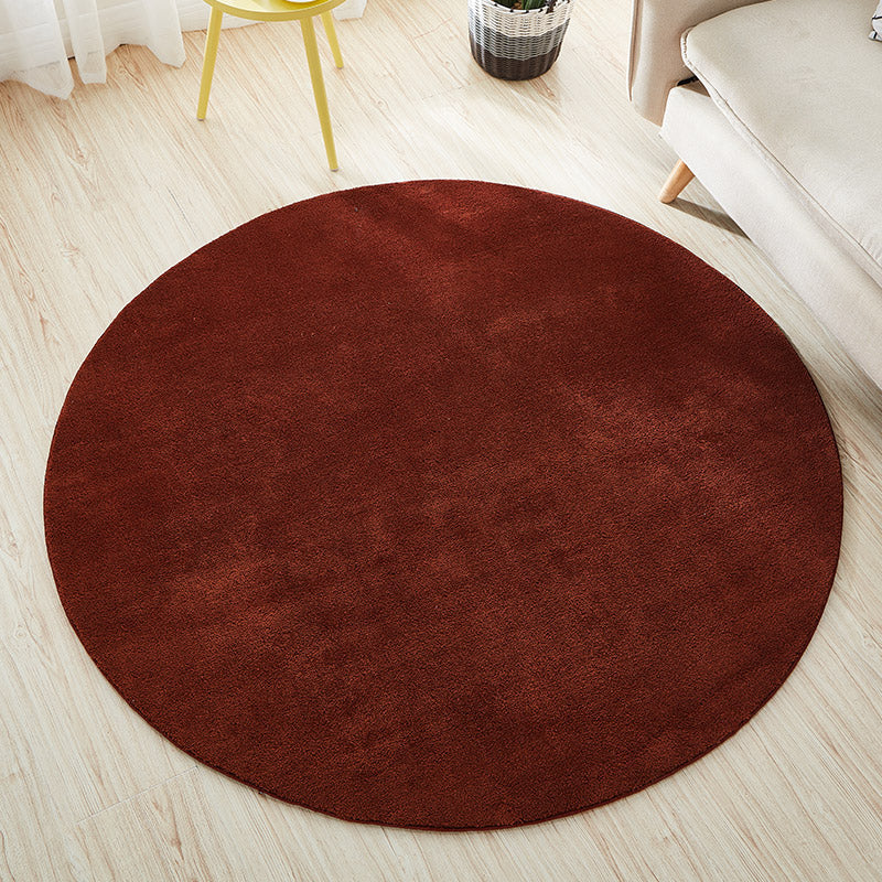 Ronde gewone shag tapijt polyester casual binnen tapijt niet-slip achterste ruggengiert tapijt voor woonkamer