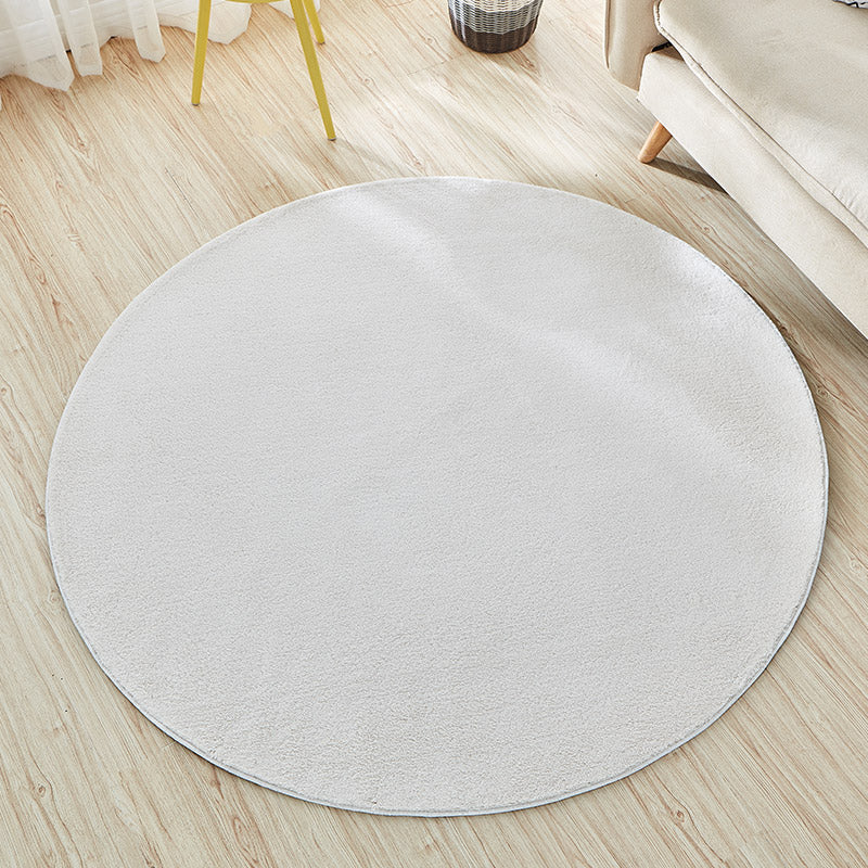 Ronde gewone shag tapijt polyester casual binnen tapijt niet-slip achterste ruggengiert tapijt voor woonkamer
