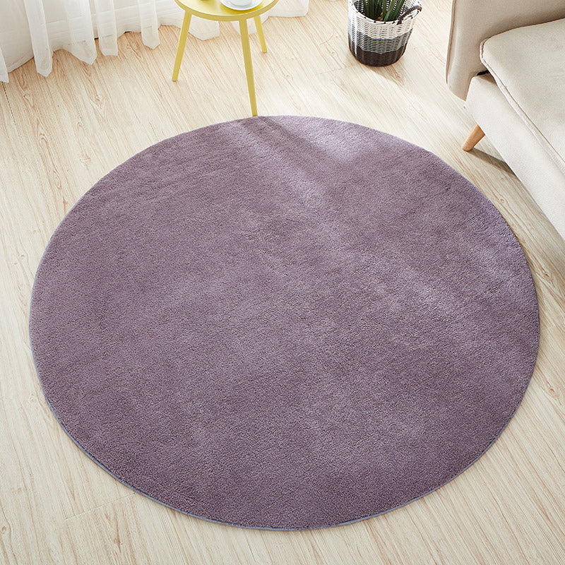 Ronde gewone shag tapijt polyester casual binnen tapijt niet-slip achterste ruggengiert tapijt voor woonkamer