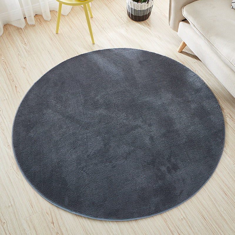 Ronde gewone shag tapijt polyester casual binnen tapijt niet-slip achterste ruggengiert tapijt voor woonkamer