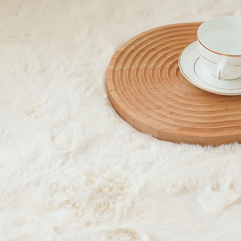 Tappeto bianco moderno moderno poliestere di colore puro tappeto non slittamento tappeto per arredamento per la casa