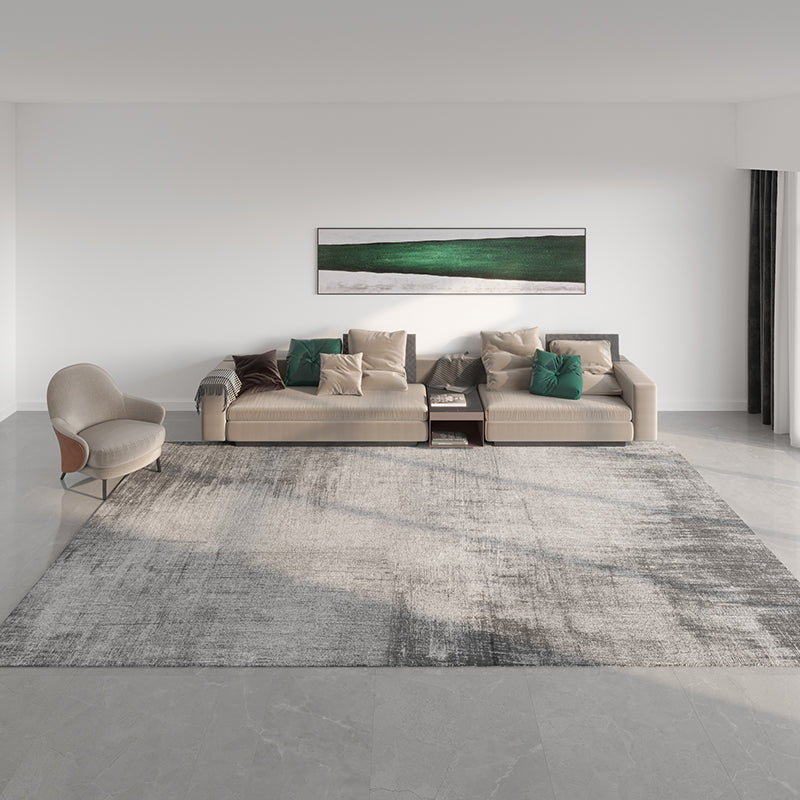 Prachtig polyester tapijt modern grijs tapijt woonkamer vloerkleed met niet-slipachter