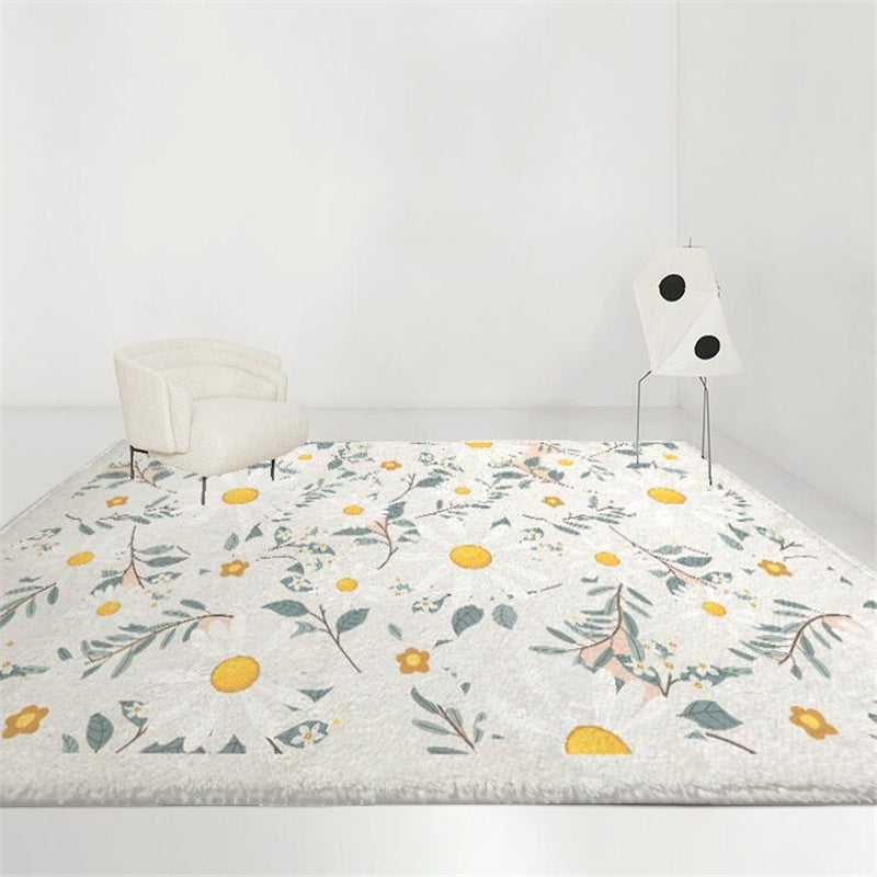 Moderne woonkamer tapijtbloempatroon Polyester Gebied Rug Easy Care Rug voor woningdecoratie