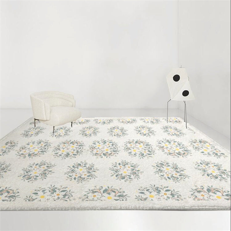 Moderne woonkamer tapijtbloempatroon Polyester Gebied Rug Easy Care Rug voor woningdecoratie