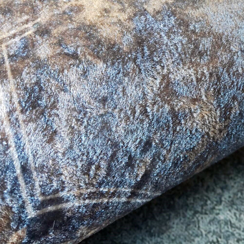 Modern Living Room Area Rug Round Contrast Panel Carpet Polyester Area Rug with Non-Slip Backing